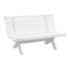 Bompa Banc de jardin en bois d'épicéa 140x76x84cm blanc