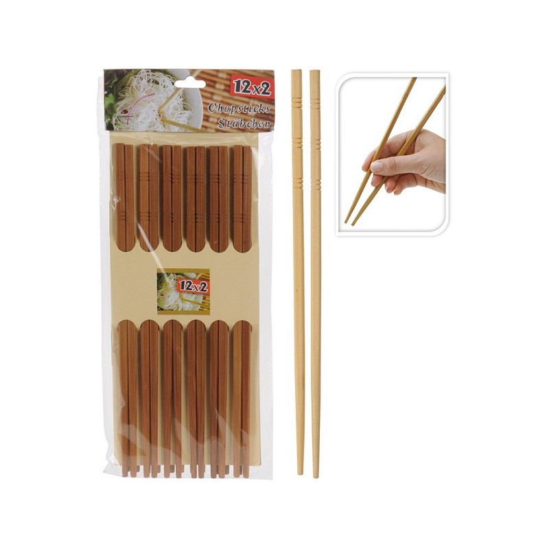 Baguettes baguettes bambou lot de 12 paires