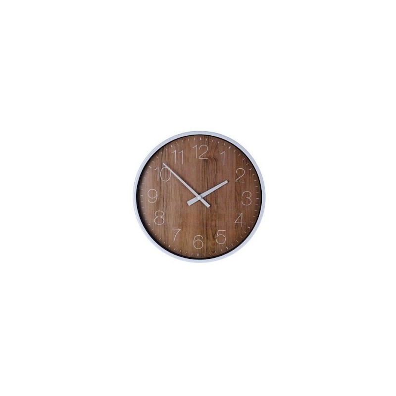 Horloge murale aspect bois Ø25cm