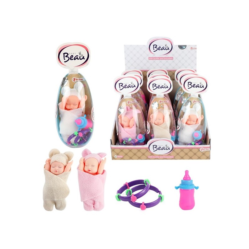 Toi Toys Beau Mini poupée 13 cm en œuf avec accessoires