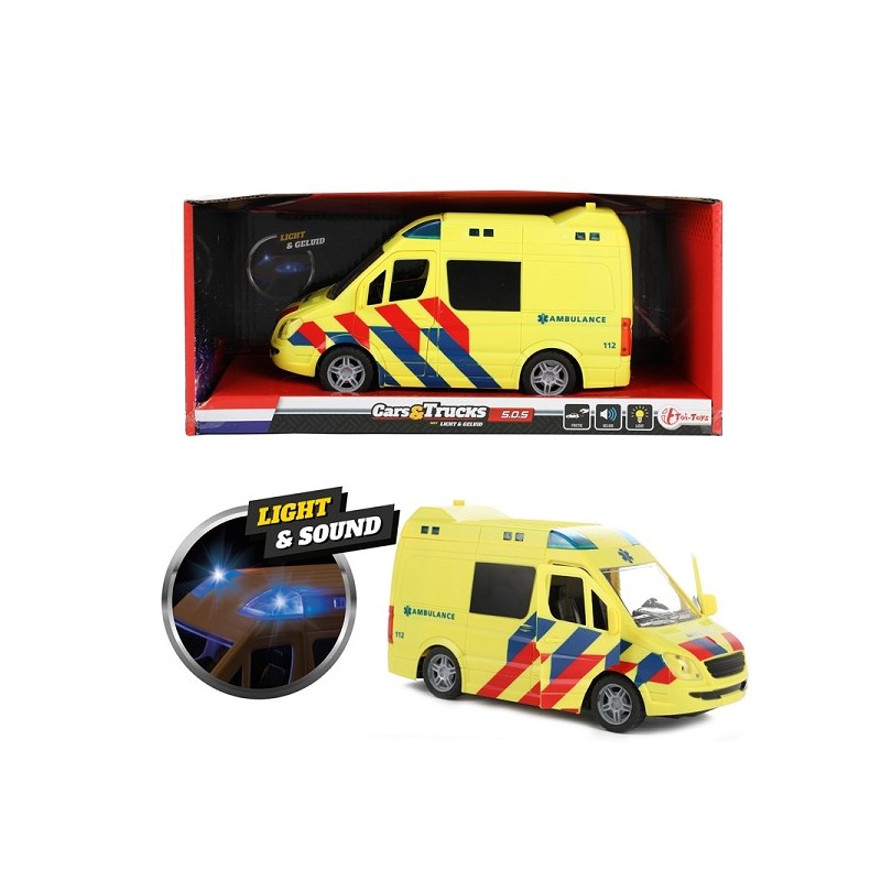 Toi Toys Cars&Trucks Ambulance friction avec lumière et son 21cm