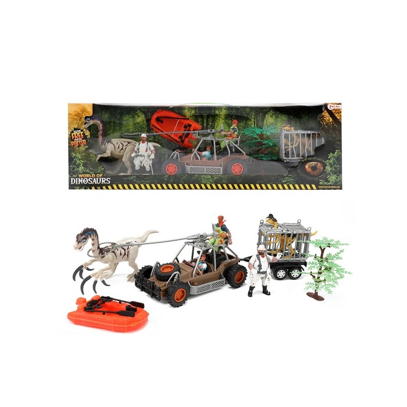 Toi Toys World of Dinosaurs Playset XL - jeep+dinos+bateau