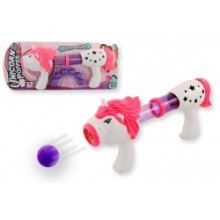 Pistolet popper licorne 35cm avec 6 billes