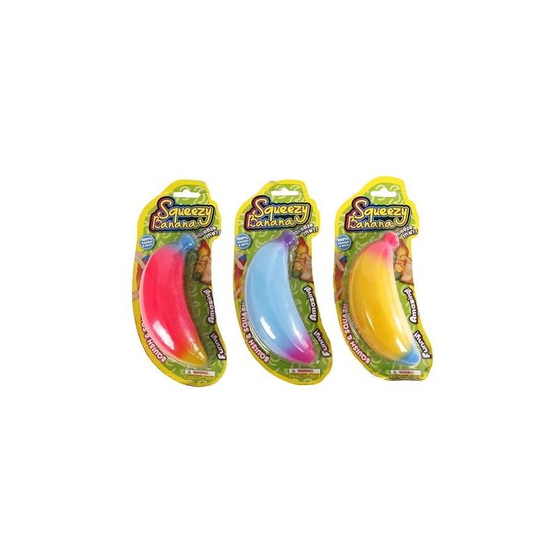 Banaan super stretch rainbow kleuren 14cm