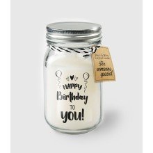 Paperdreams Black & White scented candles - Happy birthday