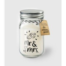 Paperdreams Black & White scented candles - Mr. & Mrs.