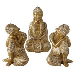 Boltze Home Figurine Bouddha Dilara polyrésine H18cm or