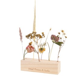 Esschert Design Bloemen en kruiden standaard hout 15x4x4cm  ( exclusief bloemen )