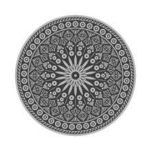 Esschert Design Tapis de jardin gris rond Ø170cm