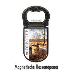 Flesopener Drenthe met magneet 9x4cm