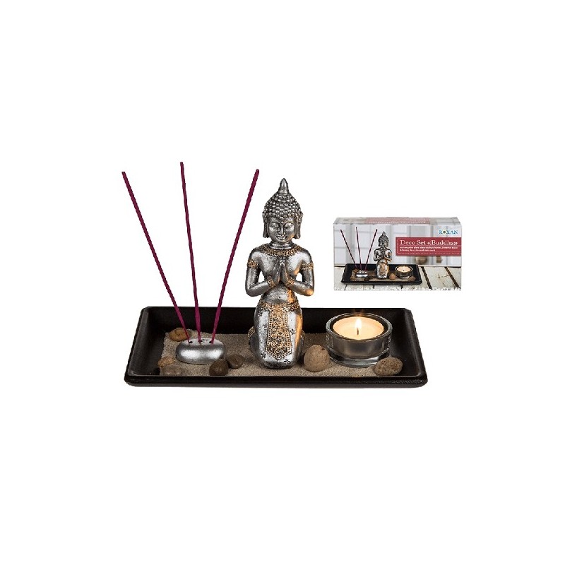 Decoset Bouddha sur plateau en bois 22x14cm