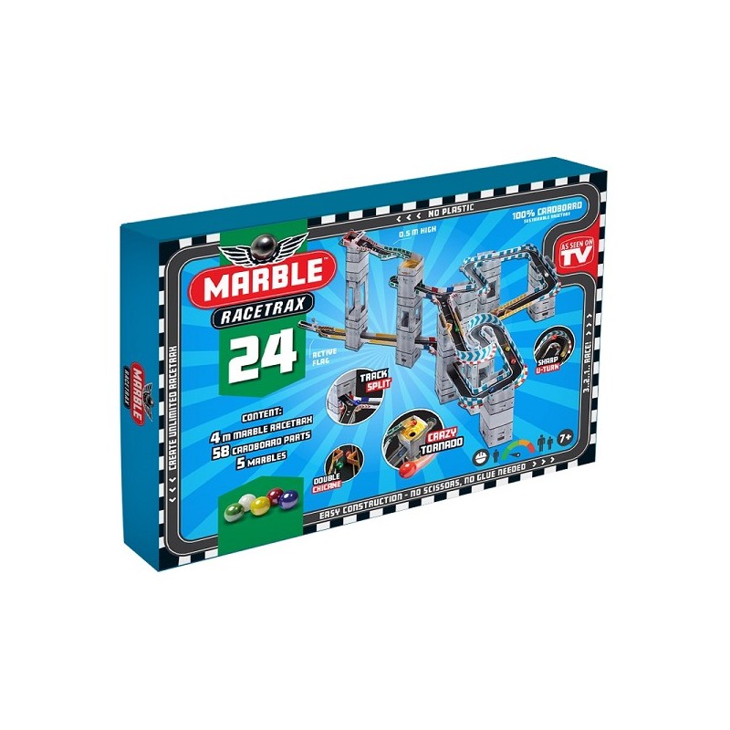 Marble Racetrax jeu de démarrage de piste de marbre 24 feuilles 4m