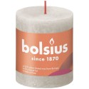 Bolsius Shine Collection Bougie bloc rustique 80/68 Sandy Grey - Gris sable