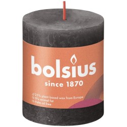 Bolsius Rustiek stompkaars 80/68 Stormy Grey-Stormgrijs
