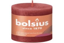 Bolsius Shine Collection Rustiek stompkaars 80/68 Delicate Red- Delicaat Rood