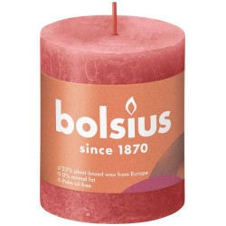 Bolsius Shine Collection Rustiek stompkaars 80/68 Blossom Pink -Bloesem Roze