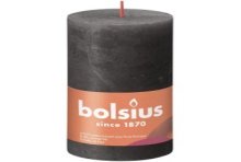 Bolsius Bougie bloc rustique 130/68 Gris orageux-Gris tempête