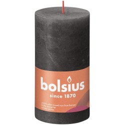 Bolsius Rustiek stompkaars 130/68 Stormy Grey-Stormgrijs