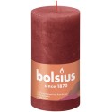 Bolsius Shine Collection Rustiek stompkaars 130/68 Delicate Red -Delicaat Rood