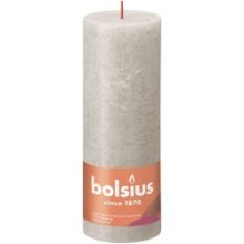 Bolsius Shine Collection Bougie bloc rustique 190/68 Sandy Grey - Gris sable