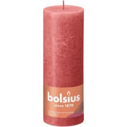 Bolsius Shine Collection Bougie bloc rustique 190/68 Blossom Pink - Blossom Pink