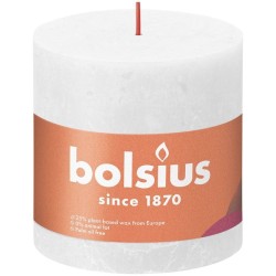 Bolsius Shine Collection Bougie pilier rustique 100/100 Blanc Nuageux - Blanc Nuageux
