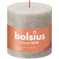 Bolsius Shine Collection  Rustiek stompkaars 100/100 Sandy Grey - Zandgrijs