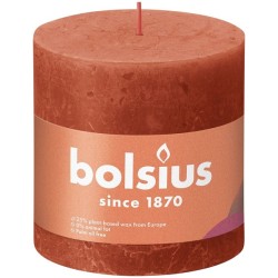 Bolsius Shine Collection Bougie pilier rustique 100/100 Orange Terreux - Orange Terreux