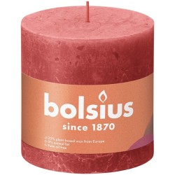 Bolsius Shine Collection Bougie bloc rustique 100/100 Blossom Pink - Blossom Pink