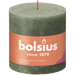 Bolsius Rustiek stompkaars 100/100 Fresh Olive- Fris Olijf