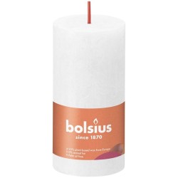 Bolsius Shine Collection Rustiek stompkaars 100/50 Cloudy White- Wolkenwit