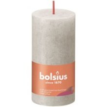 Bolsius Shine Collection Bougie bloc rustique 100/50 Sandy Grey - Gris sable