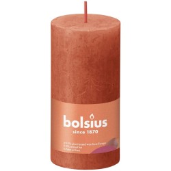 Bolsius Shine Collection  Rustiek stompkaars 100/50 Earthy Orange- Aards Oranje