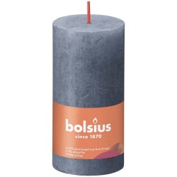 Bolsius Shine Collection Bougie pilier rustique 100/50 Bleu crépuscule