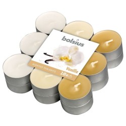 Bolsius Bougie Chauffe-Plat Parfumée 4h 18 Pièces Vanille