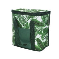 Sac isotherme imprimé feuilles polyester 17x34x34cm