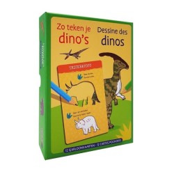 Deltas Voici comment dessiner des dinosaures - 12 cartes modèles