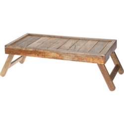 Table de lit en bois avec pieds pliants 61x31x24cm