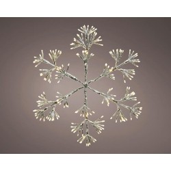 Lumineo LED flocon de neige avec effet flash 42x48cm 192L blanc chaud