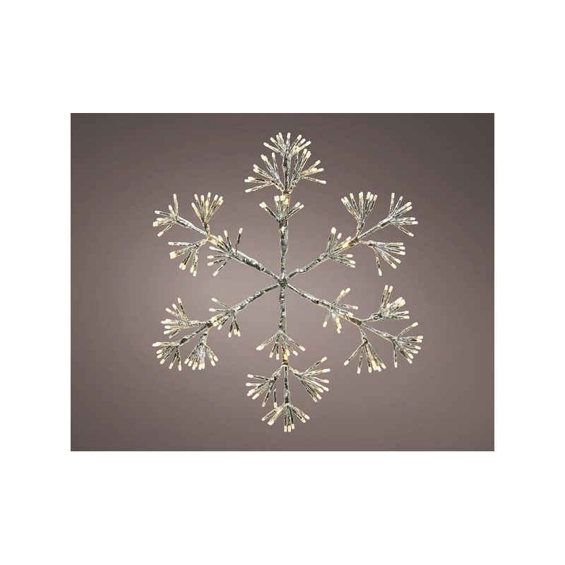 Lumineo LED sneeuwvlok met flits effect 42x48cm 192L warm wit