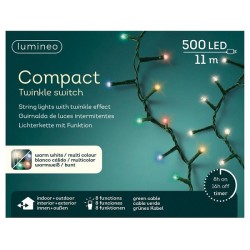 Lumineo LED compact lights 500L 1100cm colour changing. 8 functie twinkel effect en 8 uur timer
