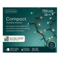 Lumineo LED compact lights twinkel 750L 1600cm colour changing. 8 functie twinkel effect en 8 uur timer