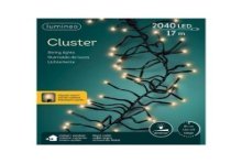 Lumineo LED cluster verlichting 2040L 17m met dimmer en timer, Klassiek warm