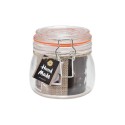 Weckpot 500ml 10,5x10,5cm met oranje siliconen ring