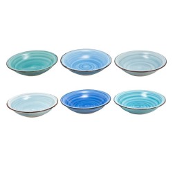 Assiette creuse Bleu coffret de 6 pièces Ø21cm