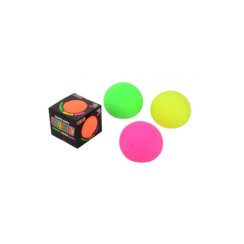 John Toy Jumbo Squishy neon bal in open doos