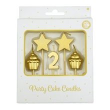 Paperdreams Bougies pour gâteaux de fête - 2 ans