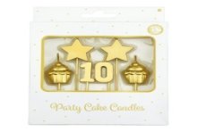 Bougies pour gâteaux de fête Paperdreams - 10 ans