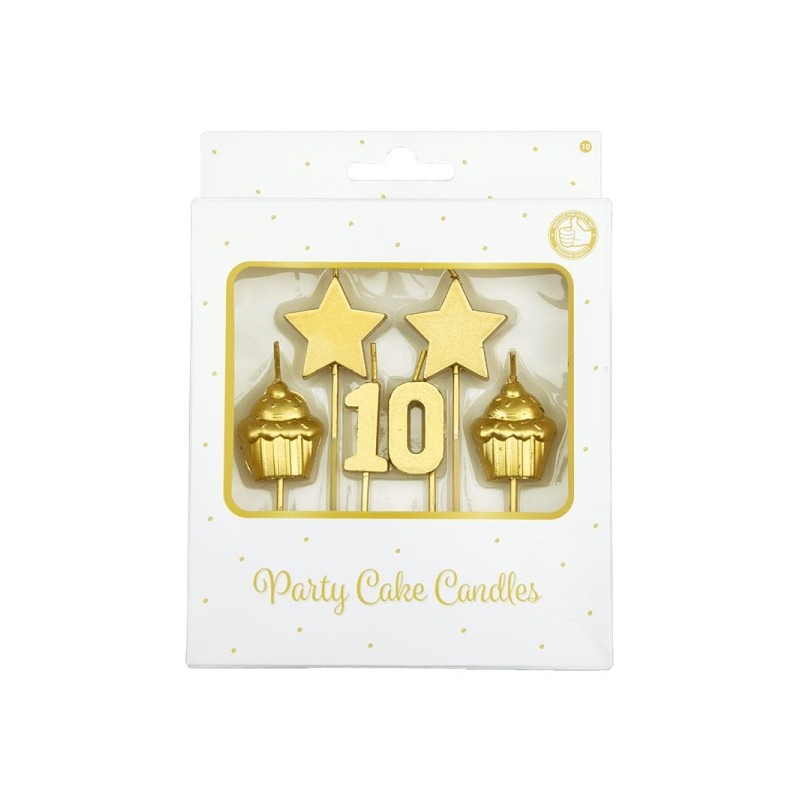 Paperdreams Party cake candles - 10 jaar