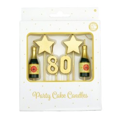 Paperdreams Party cake candles - 80 jaar